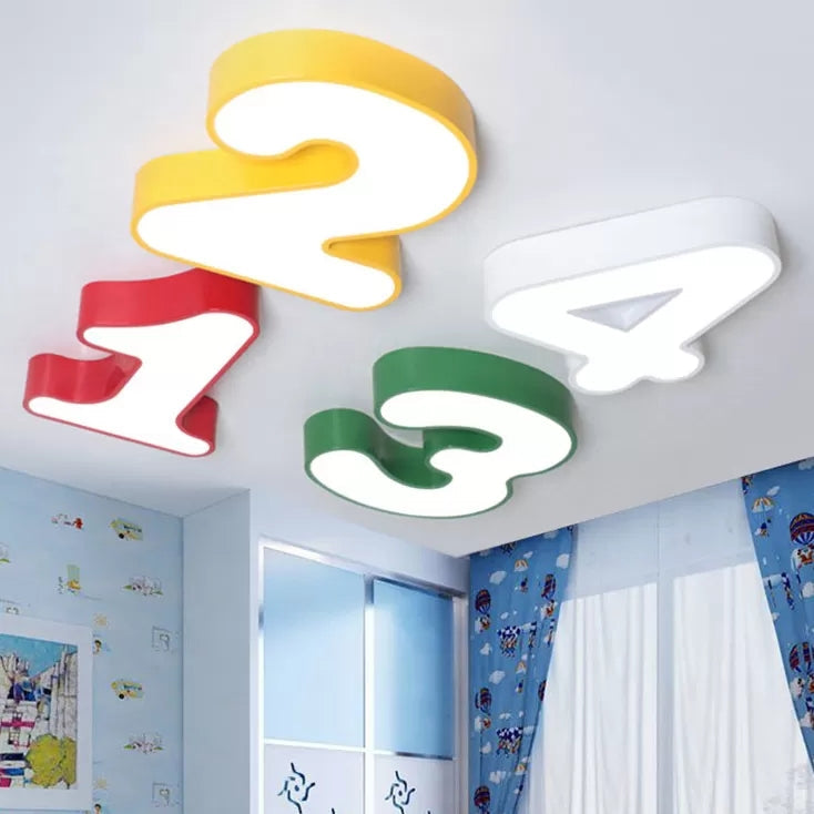 NumberLight - LED Number Ceiling Light for Kids' Rooms