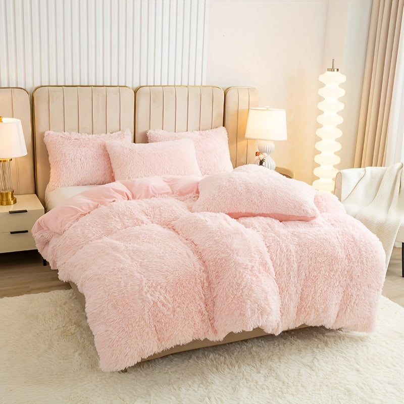 IndulgeNest - Ultra Soft Plush Duvet Cover Set with Zip Closure