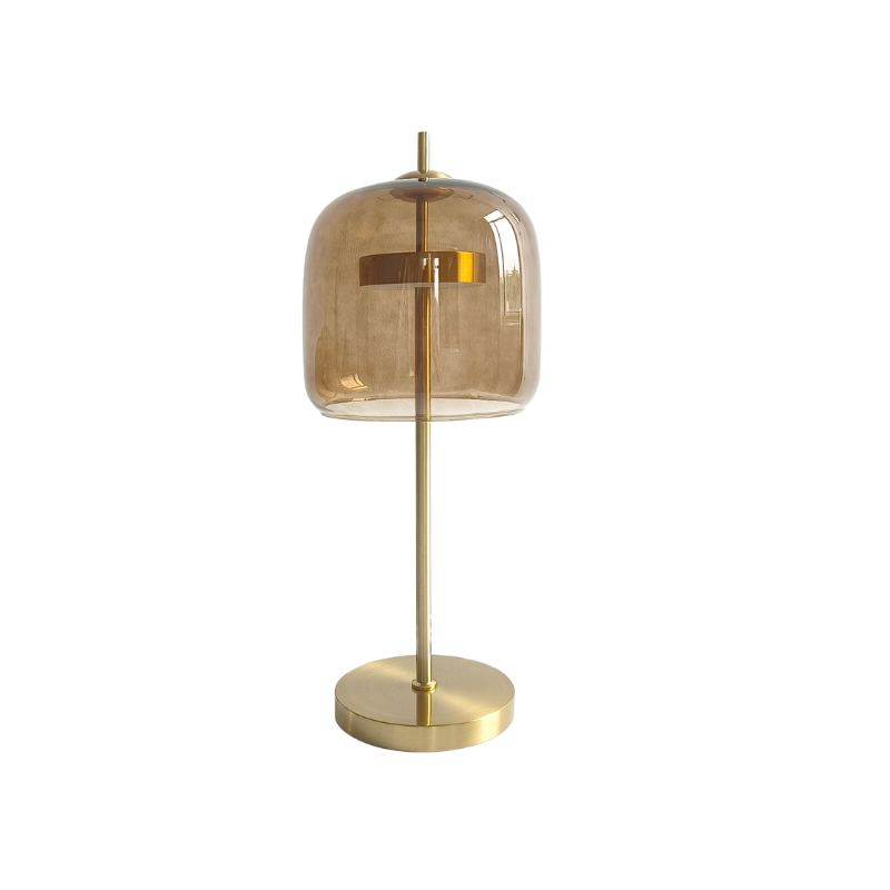 ChicNordik - Luxury Glass Table Lamp with Gold Base