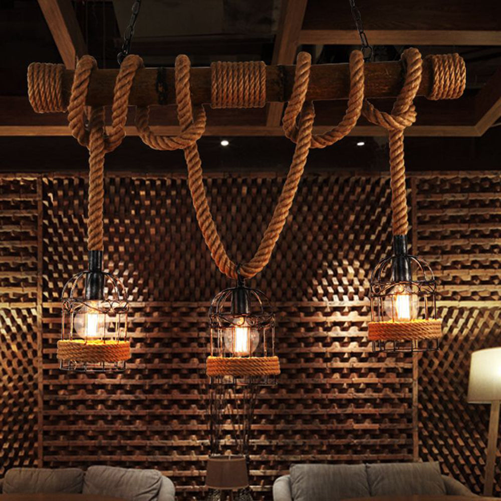 Swendale - Retro Wood and Metal Pendant Light for Cozy Interiors