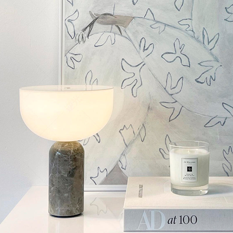 MarbleLuxe Lamp - Marble Table Lamp with Gold Accents