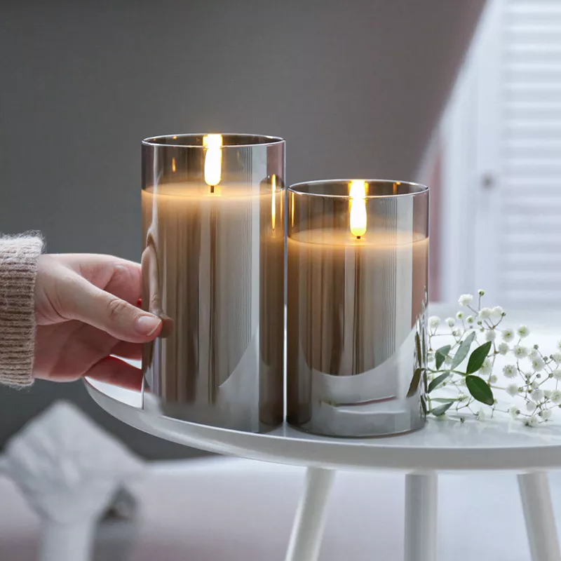 Bougies LED Deluxe - Set de 3 Bougies Sans Flamme avec Télécommande