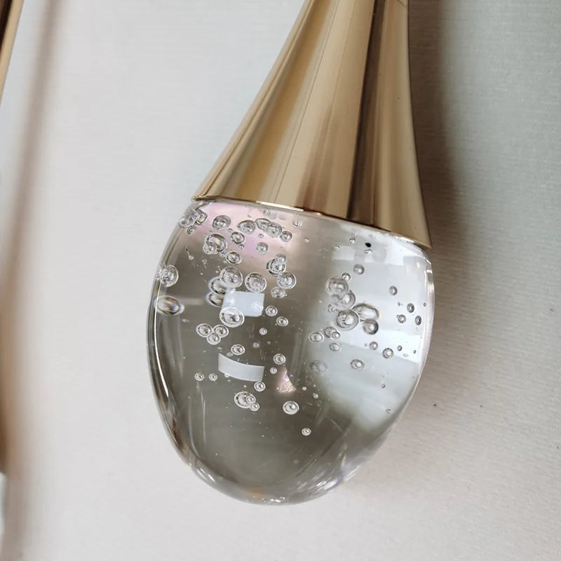 LuxeSphere - Elegant Glass Teardrop Wall Sconce