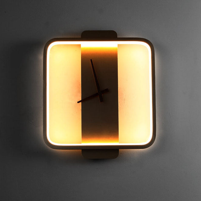 FableGlow - Modern LED Clock-Style Wall Sconce