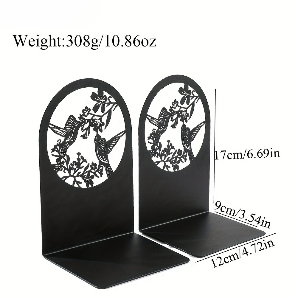 BirdFlora - Elegant Bird and Floral Iron Bookend