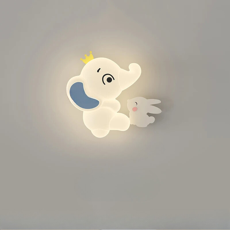 SavanneKids - Elephant Wall Lamp for Kids Bedroom