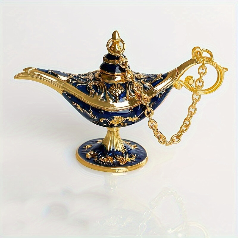 AladdinWish Lamp - Vintage Metal Oil Lamp for Oriental Decor