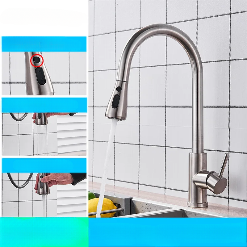 FlexStream - Kitchen Faucet with Flexible Spout and Retractable Sprayer