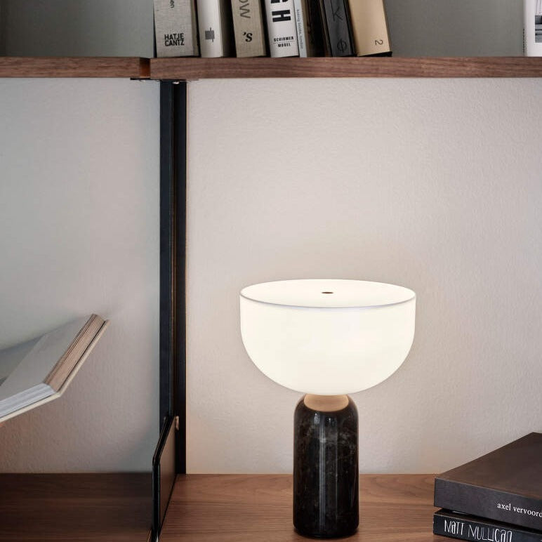 MarbleLuxe Lamp - Marble Table Lamp with Gold Accents