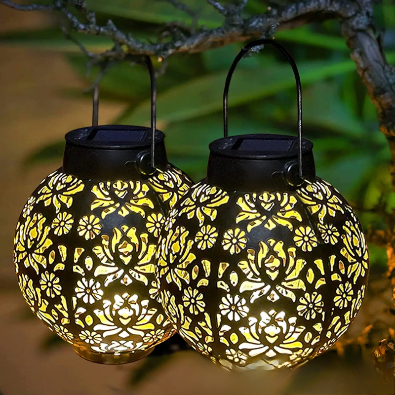 Orion Solar Lantern - Wrought Iron LED Garden Lantern