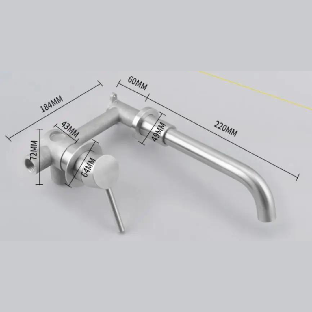 Wall-Mounted Basin Faucet - Modern Brushed Nickel Mixer for Bathrooms