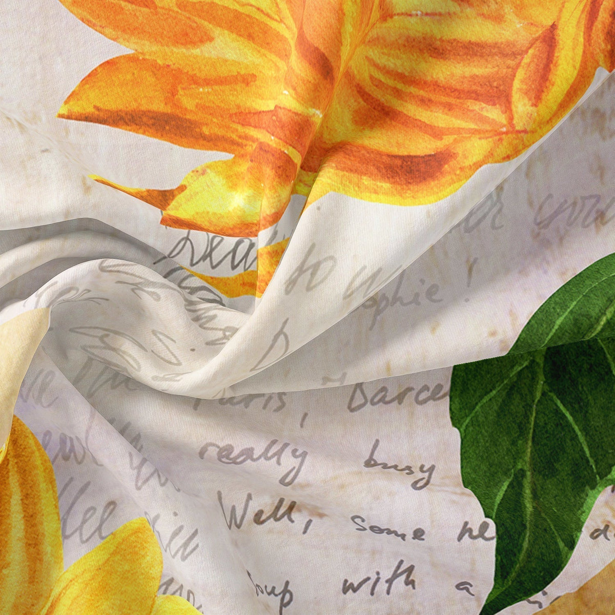 DunaBloom - Soft Sunflower Duvet Cover for a Bright Natural Bedroom
