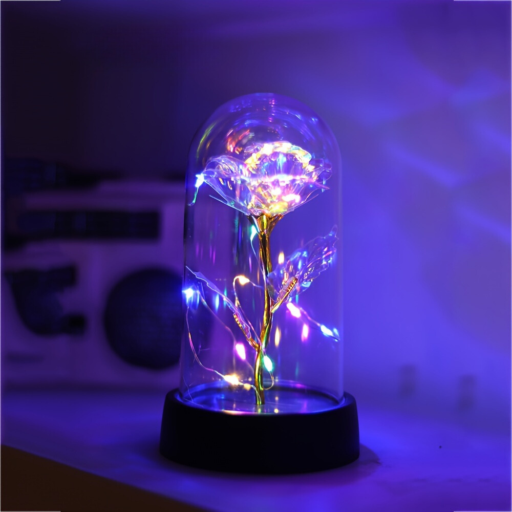 GoldenRose - Lampe fleur decorative pour une ambiance romantique