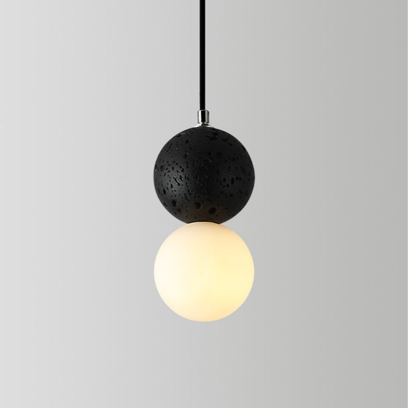 Aurora Glow - Luxury LED Pendant in Black and White