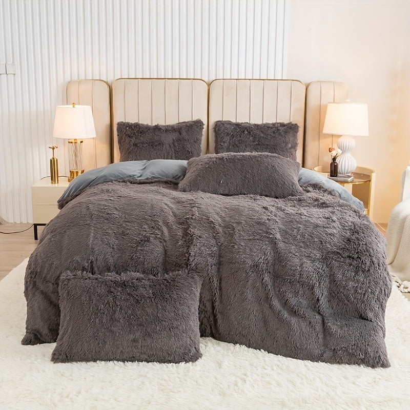 IndulgeNest - Ultra Soft Plush Duvet Cover Set with Zip Closure