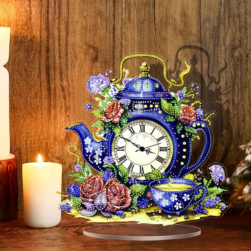 DecoClock - Elegant Acrylic Teapot Wall Clock