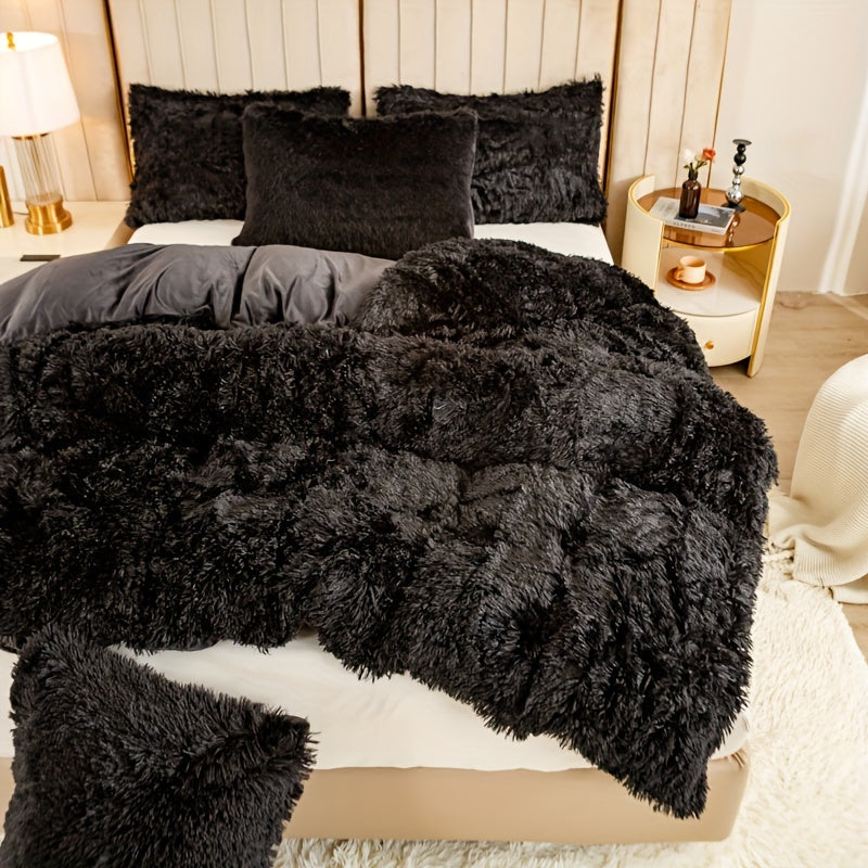 IndulgeNest - Ultra Soft Plush Duvet Cover Set with Zip Closure