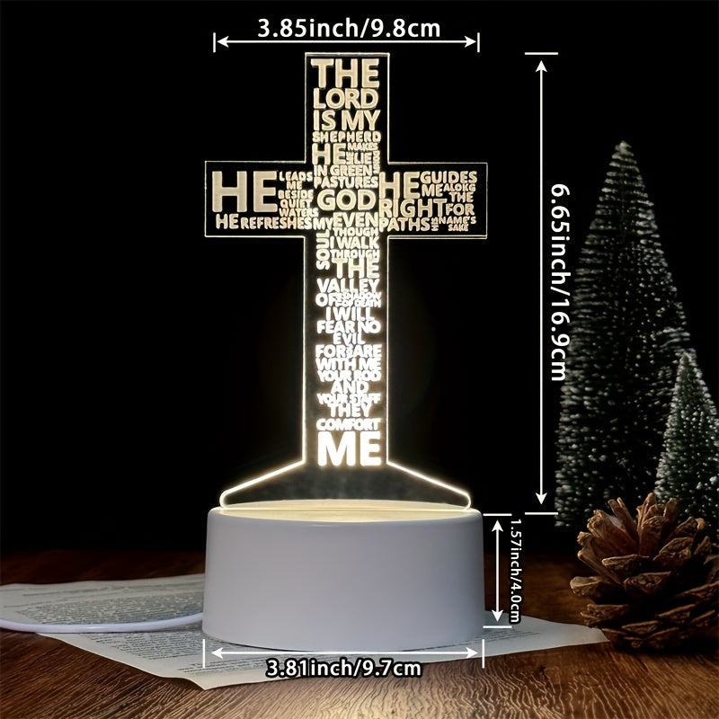 CrossGlow - Acrylic 3D LED Cross Night Light