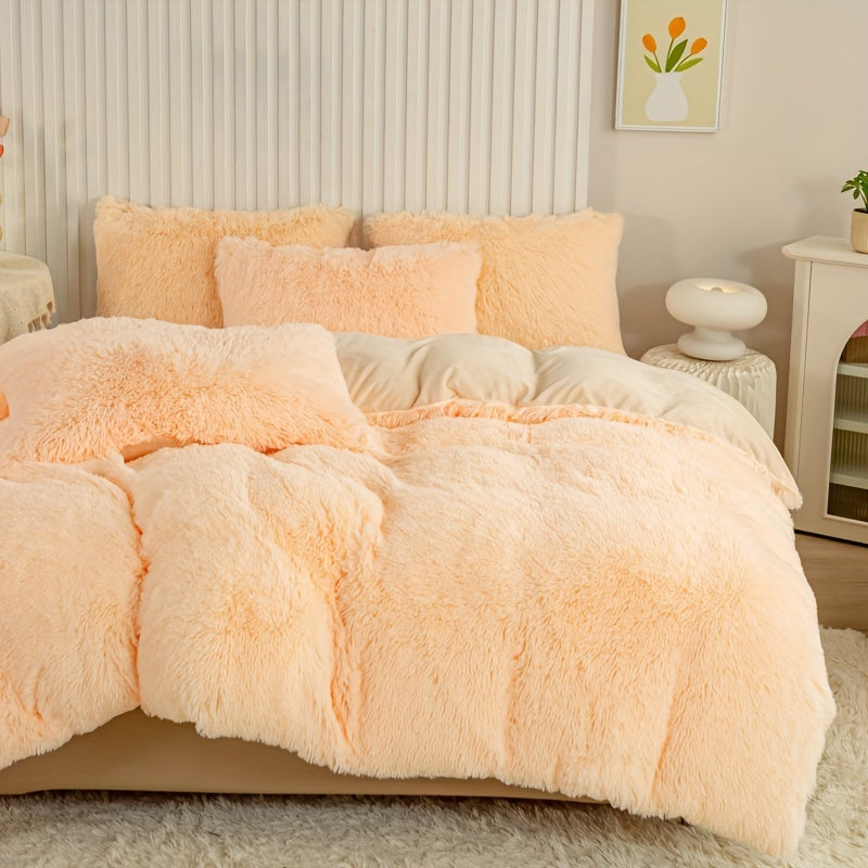 IndulgeNest - Ultra Soft Plush Duvet Cover Set with Zip Closure