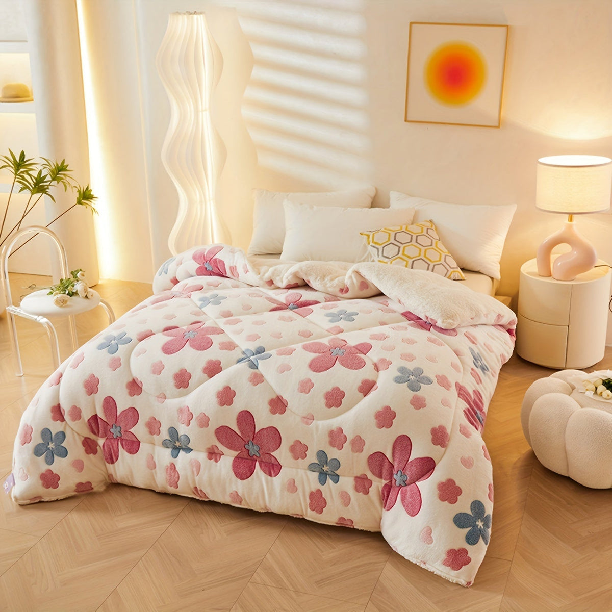 FloralDream - Soft Winter Fleece Duvet with Floral Print