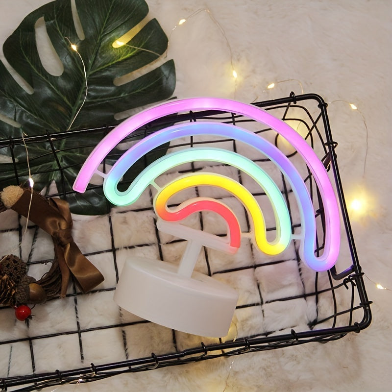 RainbowGlow - Modern Rainbow Neon Lamp with Stand
