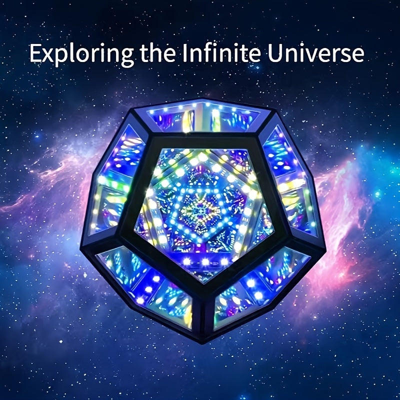 InfinityGlow - 3D Infinity Dodecahedron Lamp with RGB Lighting