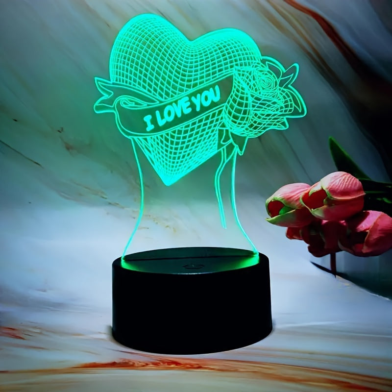 GlowCraft Lamp - 3D Illusion Touch LED Lamp with 7 Colors