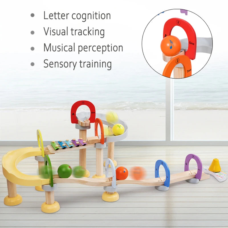 MusicBlocks Toy - Wooden Sensory Music Blocks for Babies