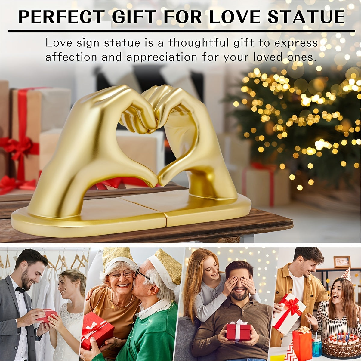 GoldenHeart - Luxury Heart-Shaped Bookends (Set of 2)