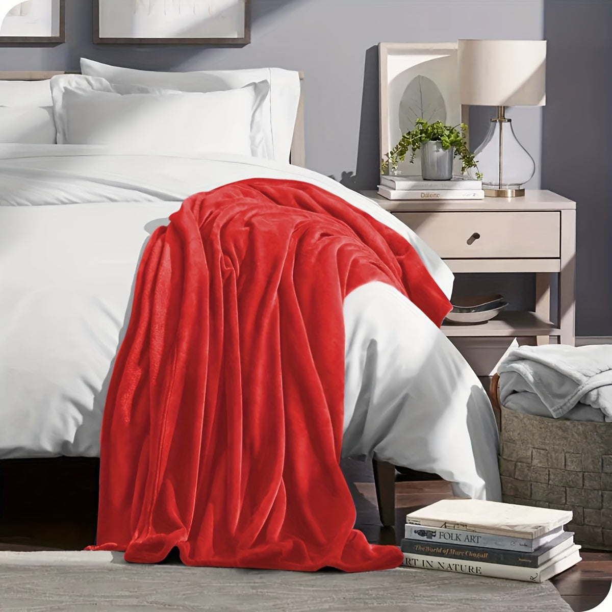 AlbaNest - Soft Flannel Fleece Throw for Sofa and Bed