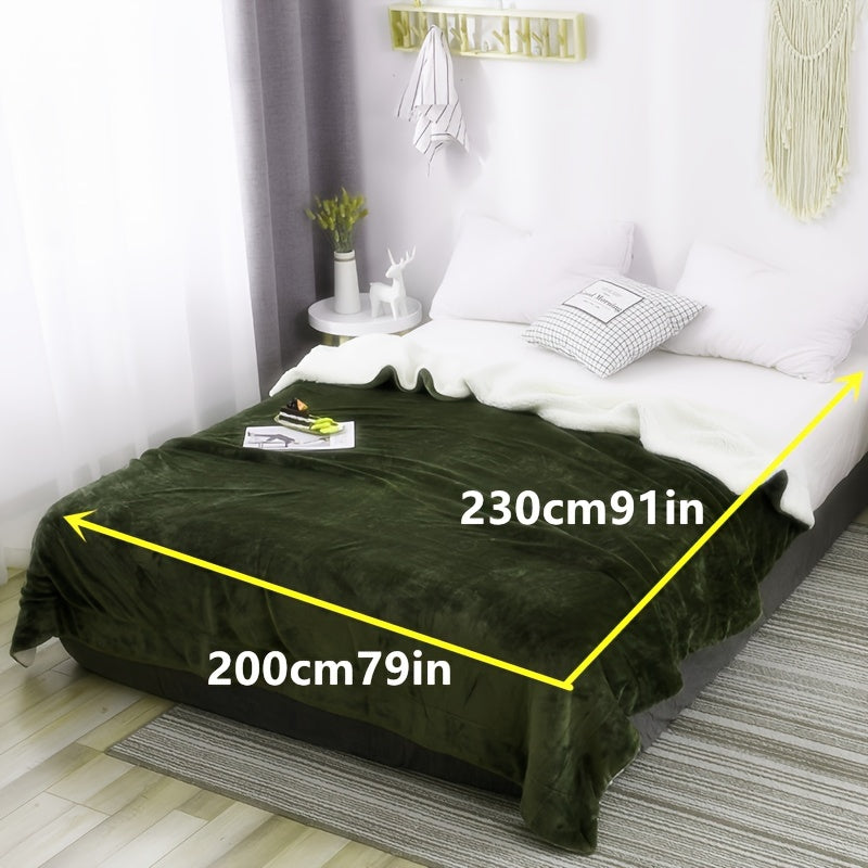 LuxeFlannel - Reversible Sherpa Throw Blanket for Ultimate Comfort
