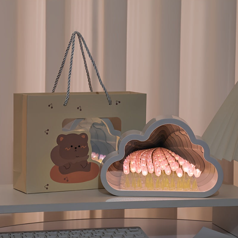 TulipGlow Lamp - Tulip LED Night Light for a Soft, Romantic Bedroom