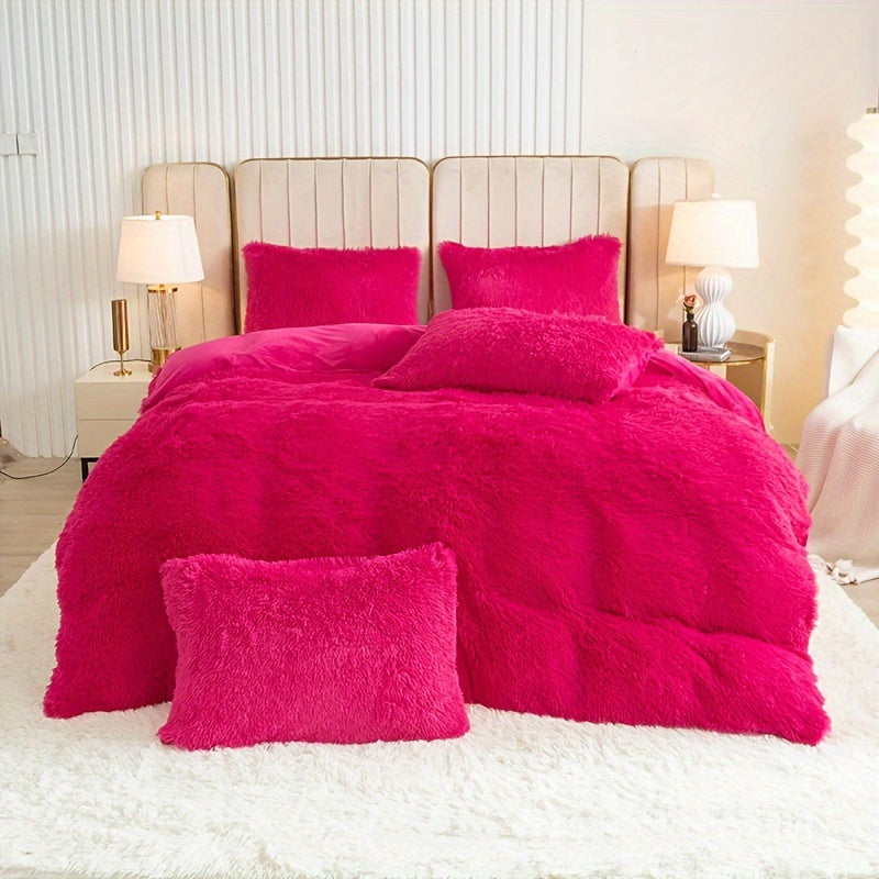 IndulgeNest - Ultra Soft Plush Duvet Cover Set with Zip Closure