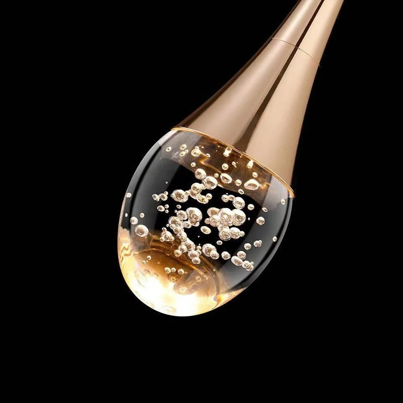 LuxeSphere - Elegant Glass Teardrop Wall Sconce
