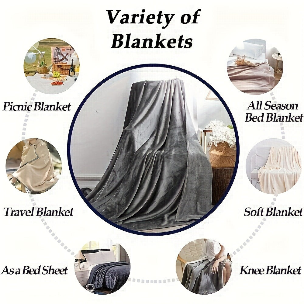 UltraSoft - Reversible Ultra-Soft Fleece Throw Blanket