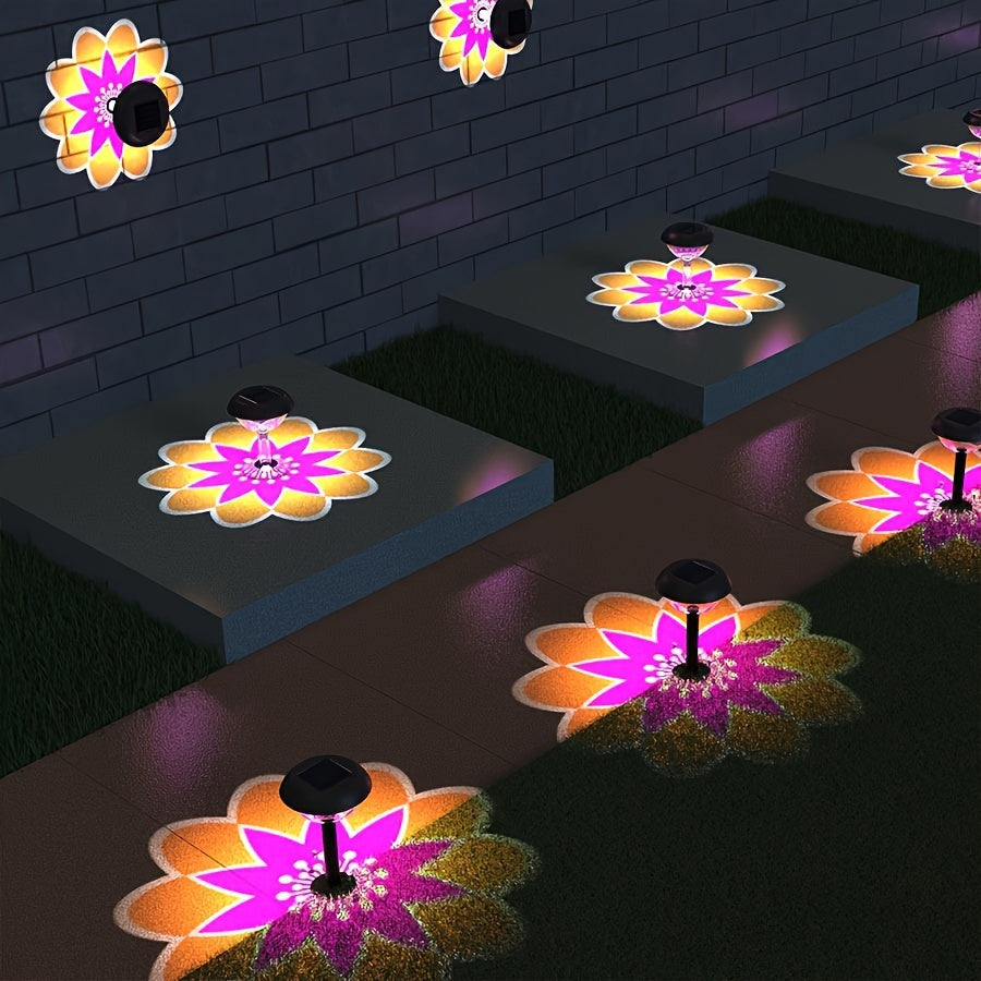 SolarBloom Light - Floral Projection Solar Table Lamp