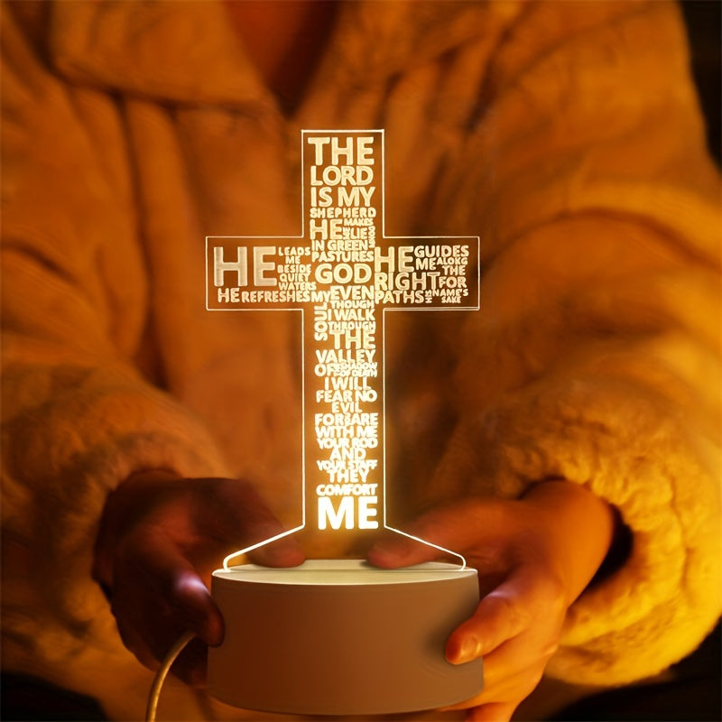 CrossGlow - Acrylic 3D LED Cross Night Light