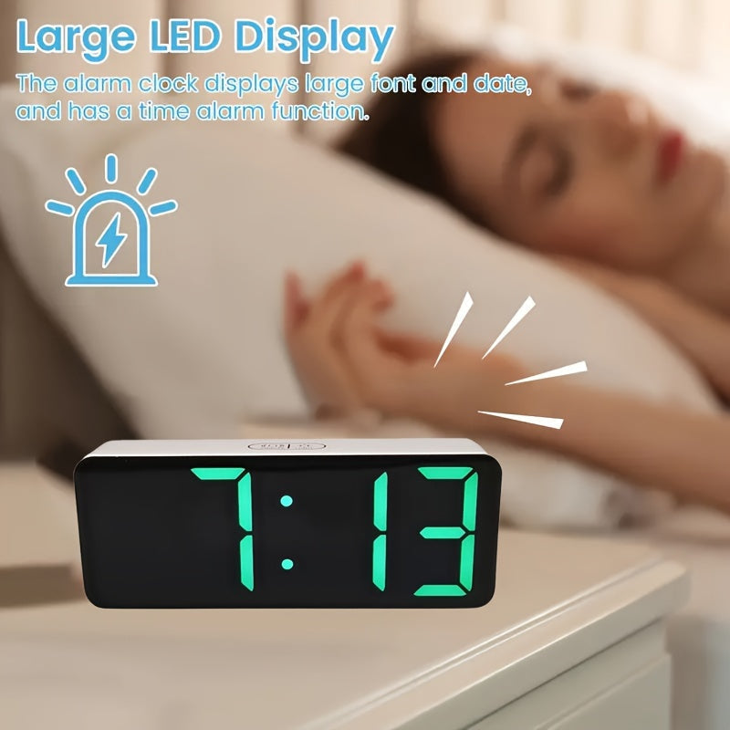TimeGlow - Elegant LED Alarm Clock with Adjustable Brightness