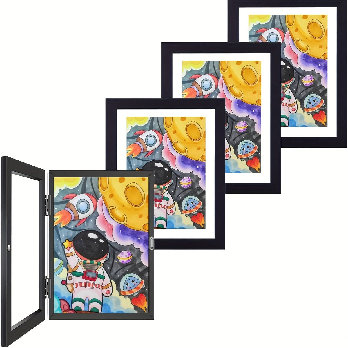 KidArtFrame - Wooden Kids Photo Frame with Front Opening