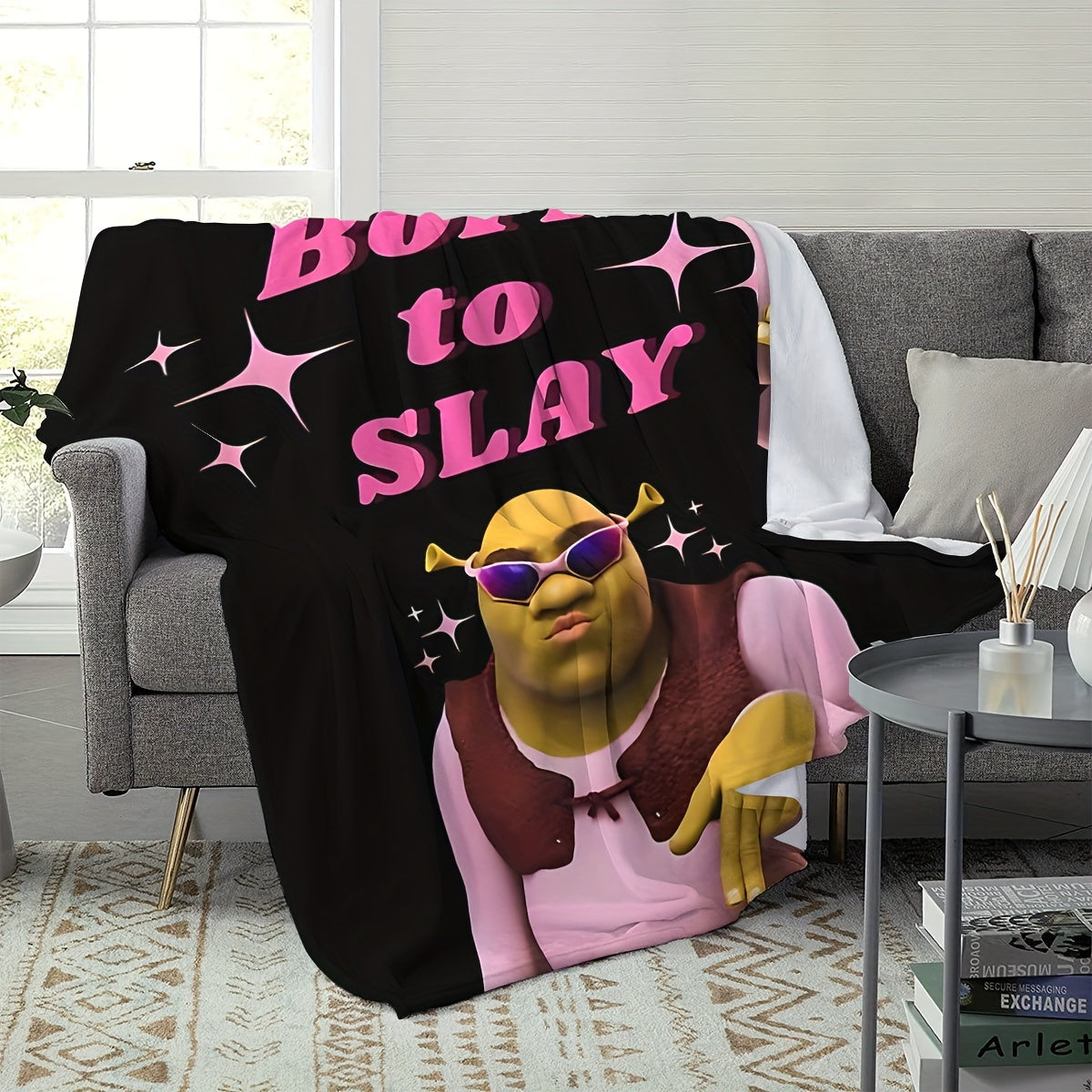 Born to Slay - Soft Anime Flannel Throw Blanket for Manga Fans