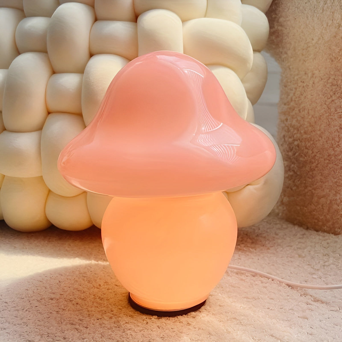 MushroomDream - Glass Mushroom Lamp for a Magical Ambiance
