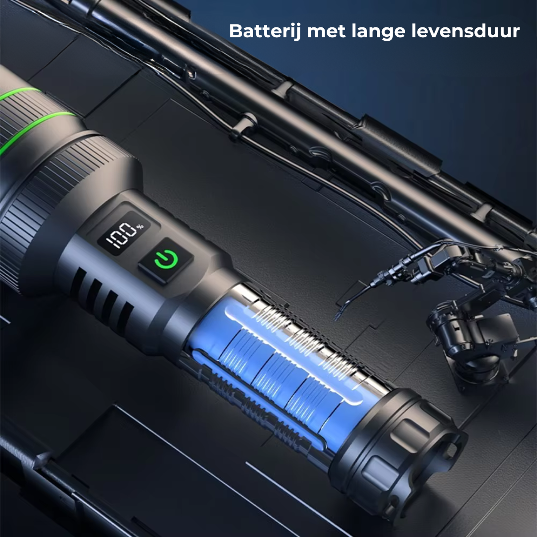 PowerBeam - Lampe torche LED puissante avec zoom