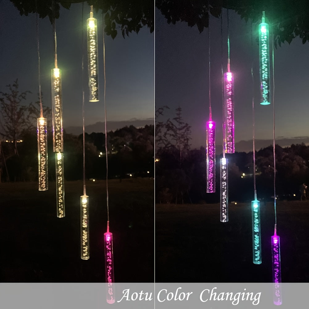 SolarChime - Solar-Powered LED Wind Chime for the Outdoors