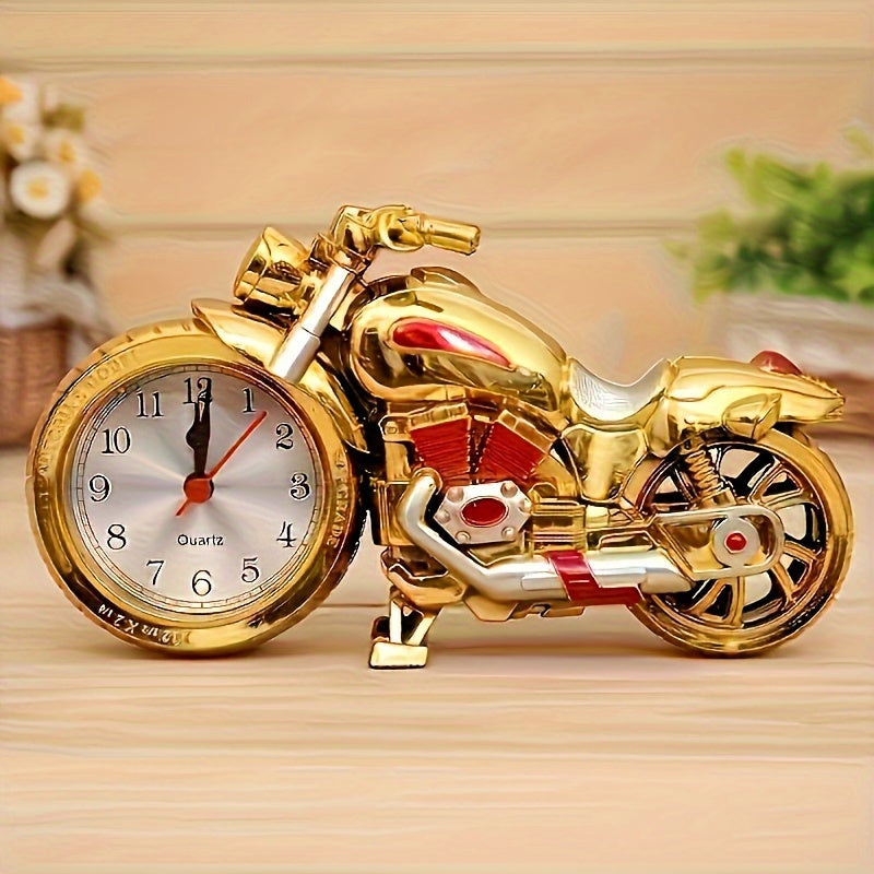 MotoClock - Cartoon Motorcycle Design Quartz Alarm Clock