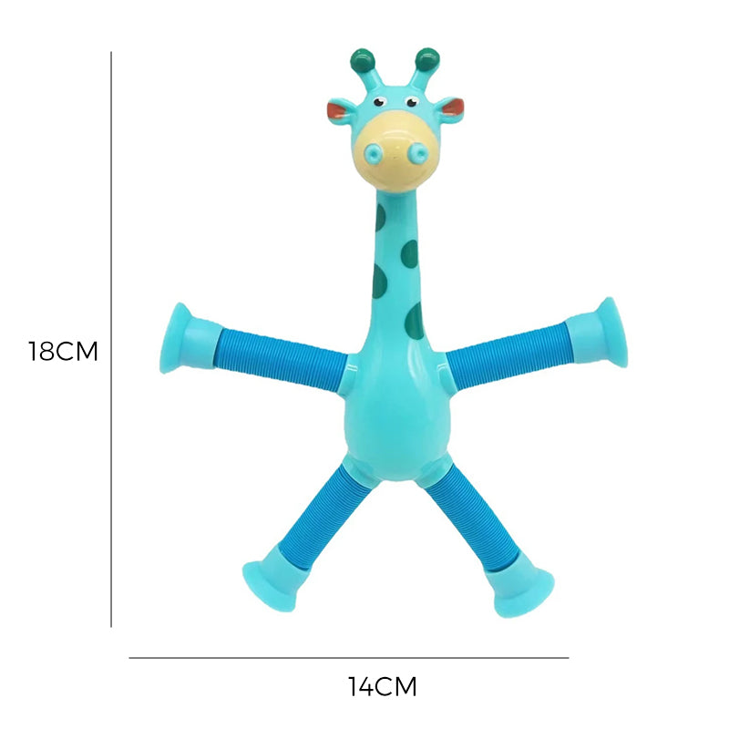 StretchGiraffe - Jouet Flexible à Ventouse pour Enfants