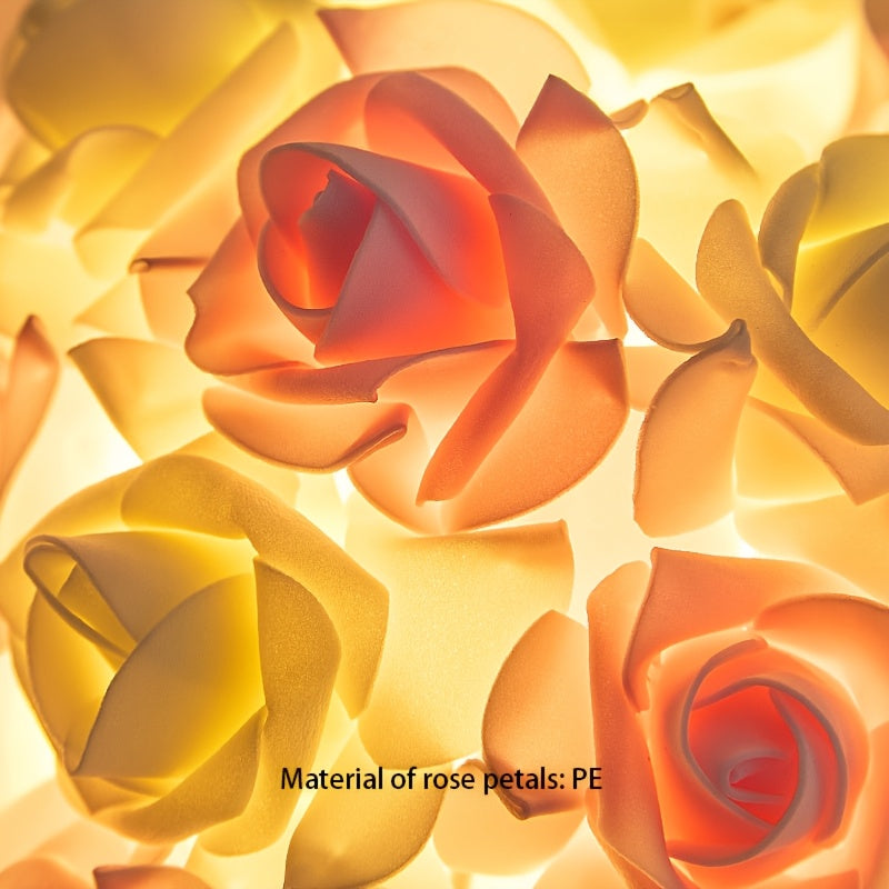 FloraGlow - Art Deco Rose Table Lamp with USB Port
