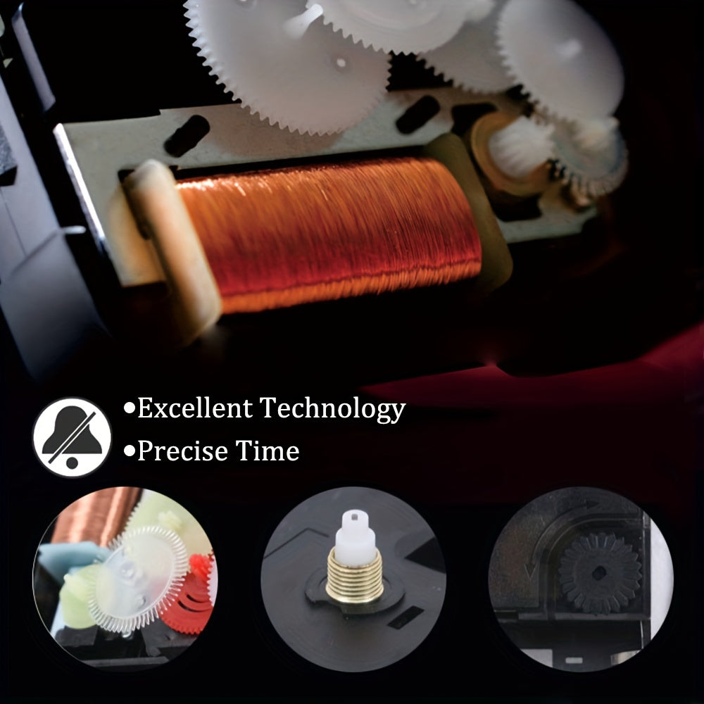RetroTime Clock - Silent Retro Alarm Clock with Night Light