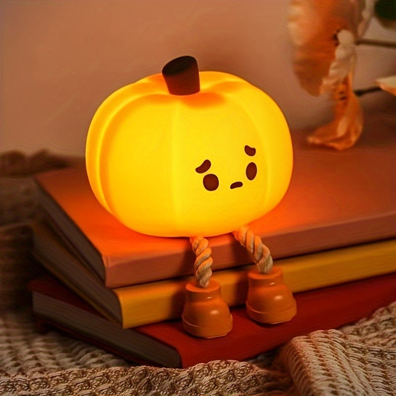 PumpkinGlow Light - Rechargeable USB LED Pumpkin Night Light