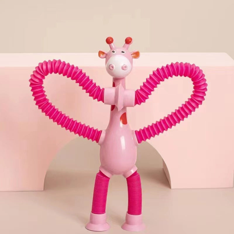 StretchGiraffe - Jouet Flexible à Ventouse pour Enfants