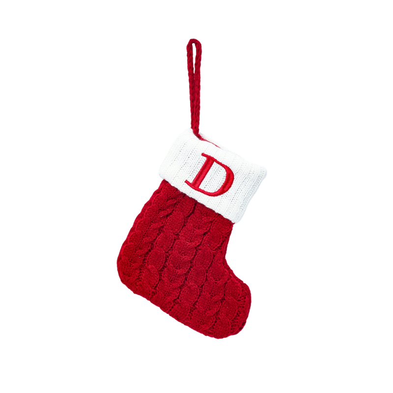 NoelEnTricot - Knitted Christmas Stocking with Snowflake Pattern